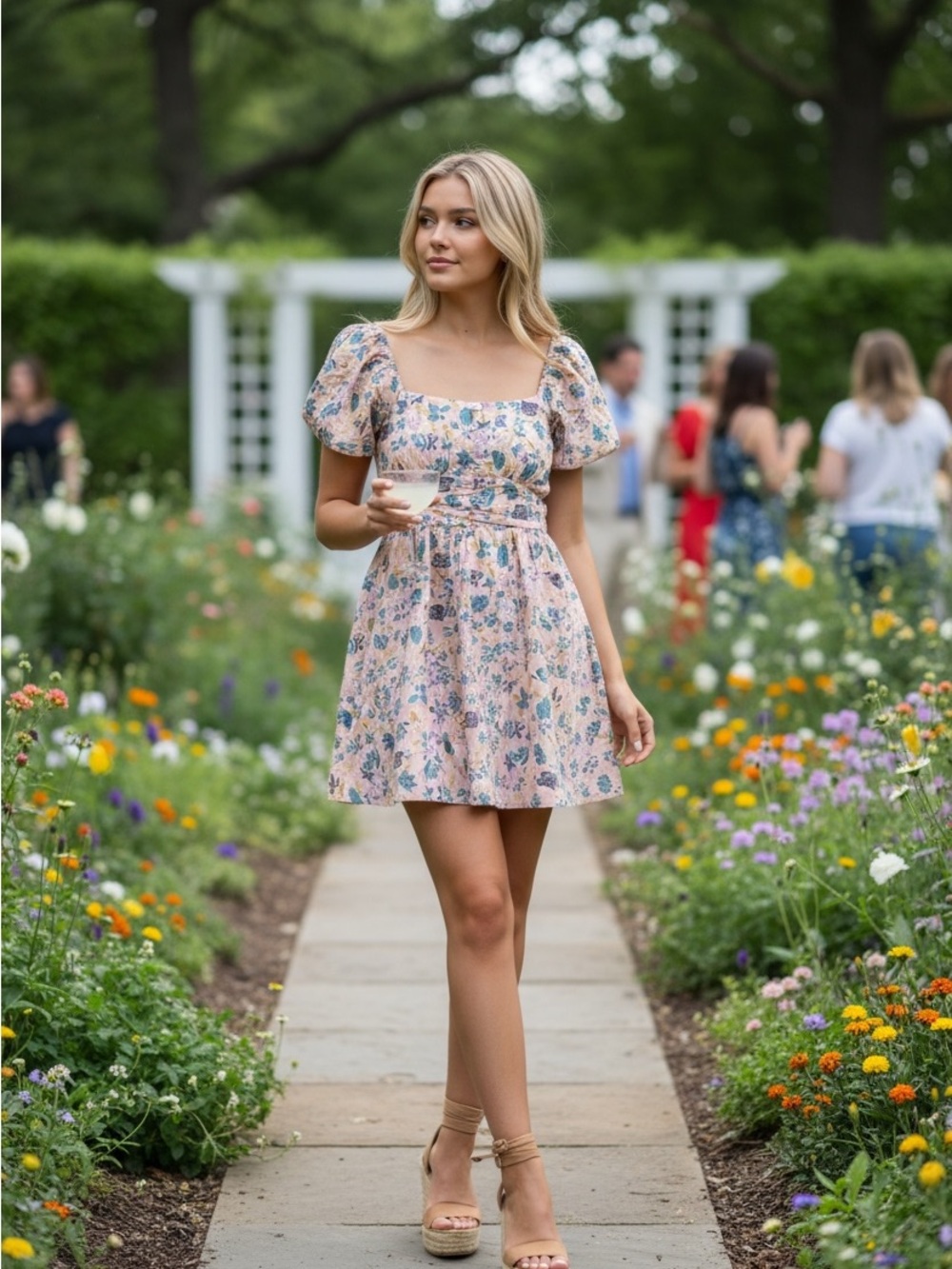 &merci Light Pink Floral Dress - NWT